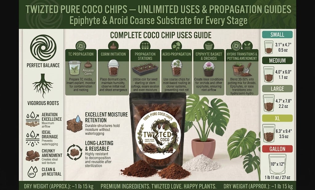 Twizted Chunky Coco Chips — Aroid Aeration the Way Nature Intended
