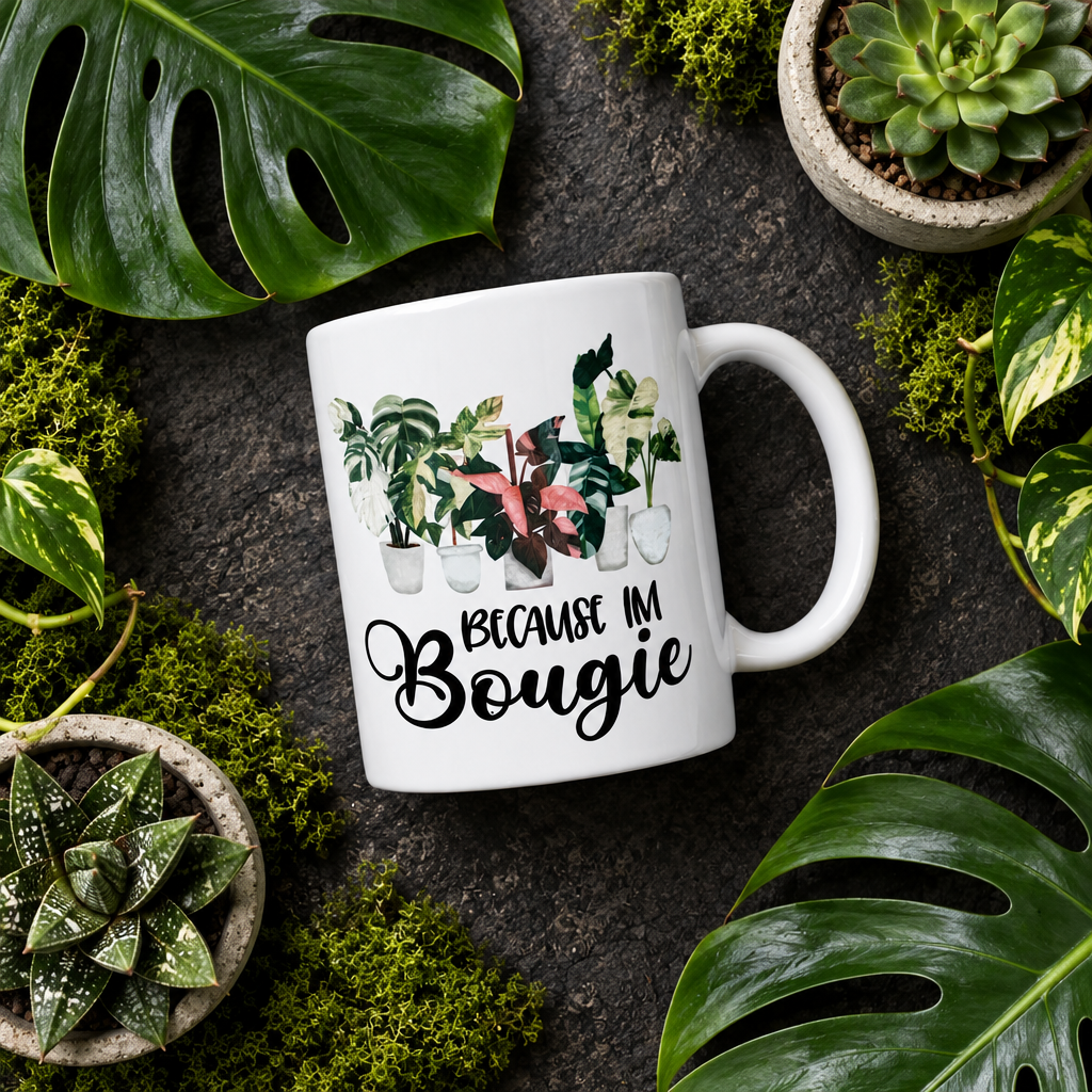 Bougie mug flat lay