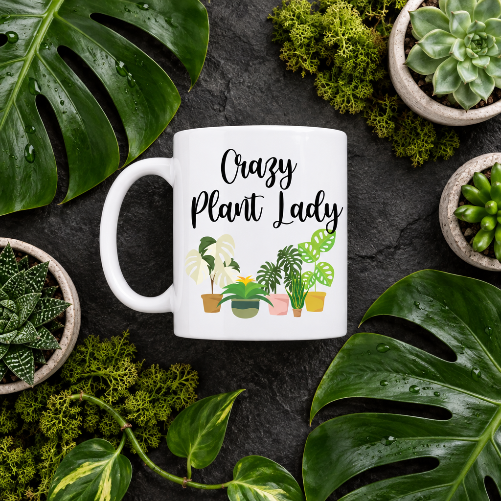 Crazy Plant Lady — Flat Lay