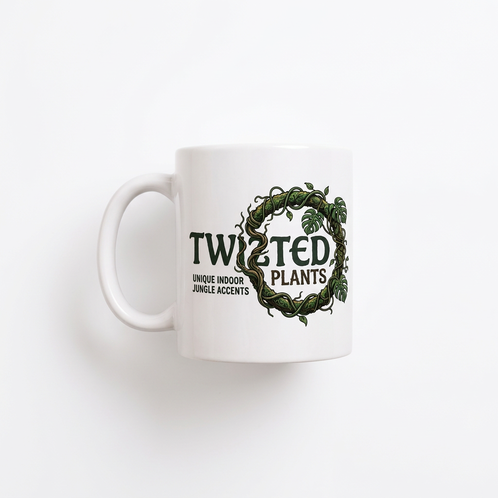 TWIZTED PLANTS Logo Mug - White Background